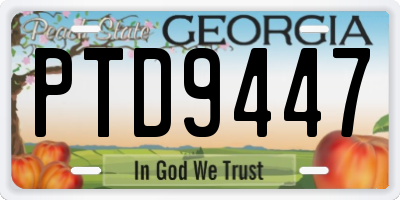 GA license plate PTD9447