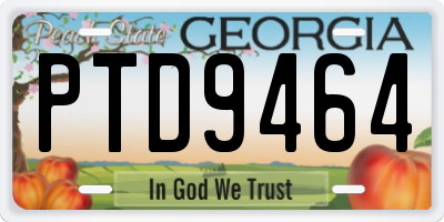 GA license plate PTD9464