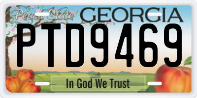 GA license plate PTD9469