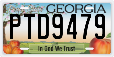 GA license plate PTD9479