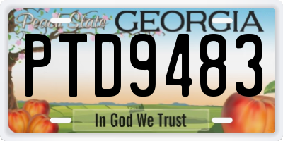 GA license plate PTD9483