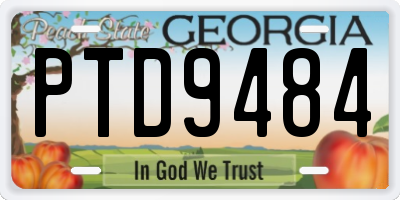 GA license plate PTD9484