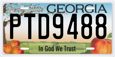 GA license plate PTD9488