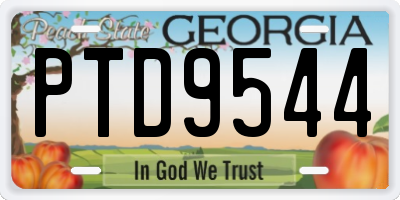 GA license plate PTD9544
