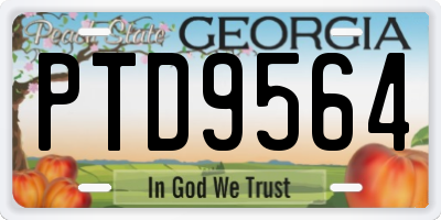GA license plate PTD9564