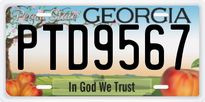 GA license plate PTD9567