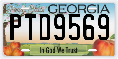 GA license plate PTD9569