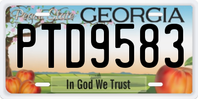 GA license plate PTD9583