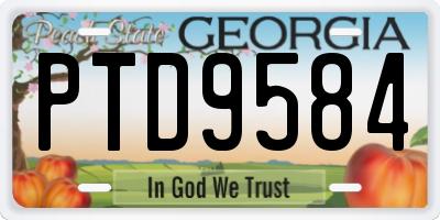 GA license plate PTD9584