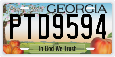 GA license plate PTD9594