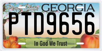 GA license plate PTD9656