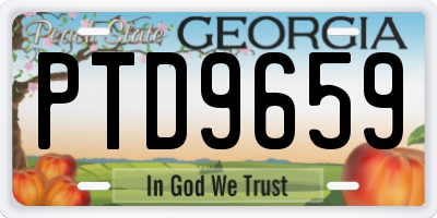 GA license plate PTD9659