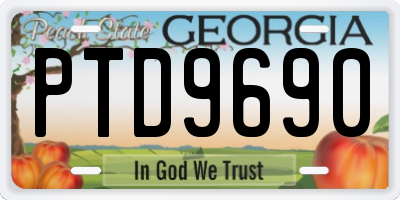 GA license plate PTD9690