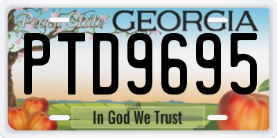 GA license plate PTD9695