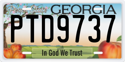 GA license plate PTD9737