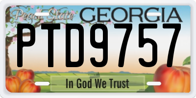 GA license plate PTD9757