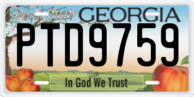 GA license plate PTD9759