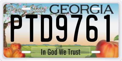 GA license plate PTD9761