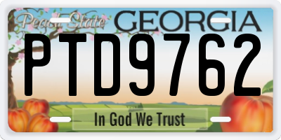 GA license plate PTD9762
