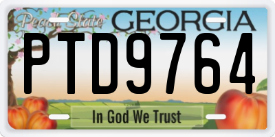 GA license plate PTD9764