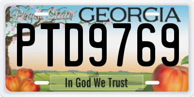 GA license plate PTD9769