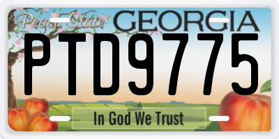 GA license plate PTD9775