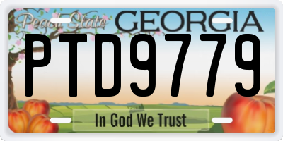 GA license plate PTD9779