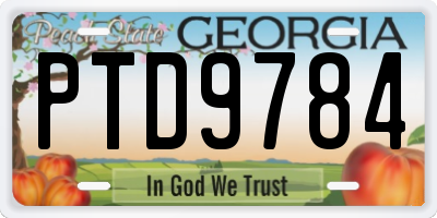 GA license plate PTD9784