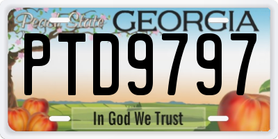 GA license plate PTD9797