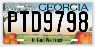 GA license plate PTD9798