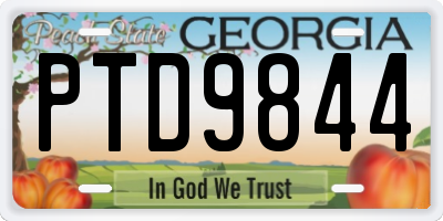 GA license plate PTD9844