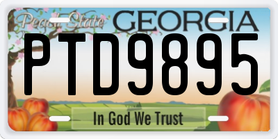 GA license plate PTD9895