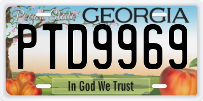 GA license plate PTD9969