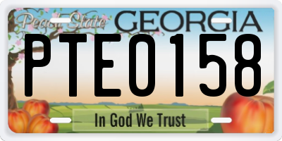 GA license plate PTE0158