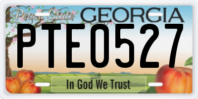 GA license plate PTE0527