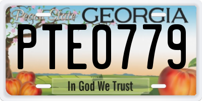 GA license plate PTE0779