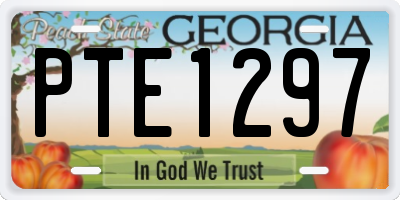 GA license plate PTE1297