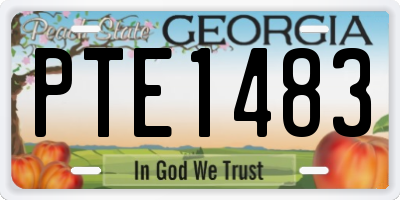 GA license plate PTE1483