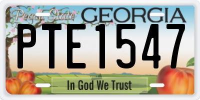 GA license plate PTE1547