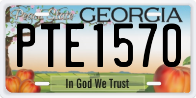 GA license plate PTE1570