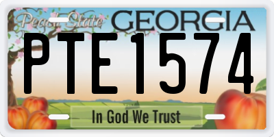 GA license plate PTE1574