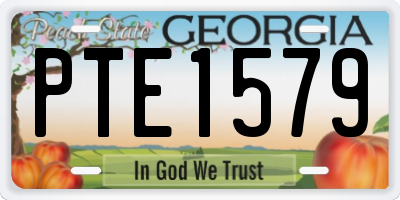 GA license plate PTE1579