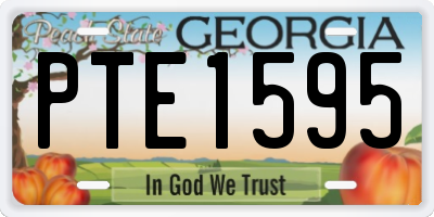 GA license plate PTE1595