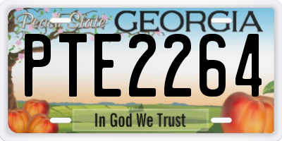 GA license plate PTE2264