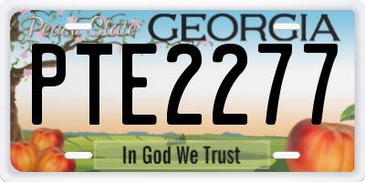 GA license plate PTE2277