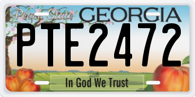 GA license plate PTE2472