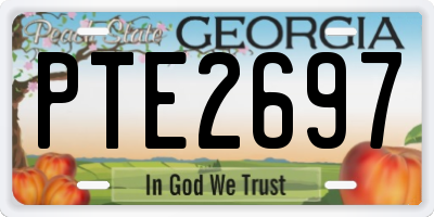 GA license plate PTE2697