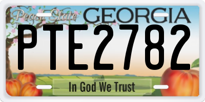 GA license plate PTE2782