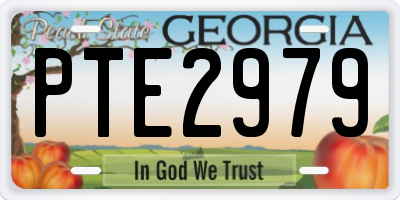 GA license plate PTE2979