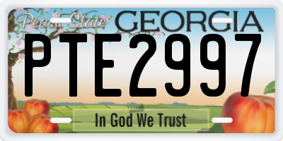 GA license plate PTE2997